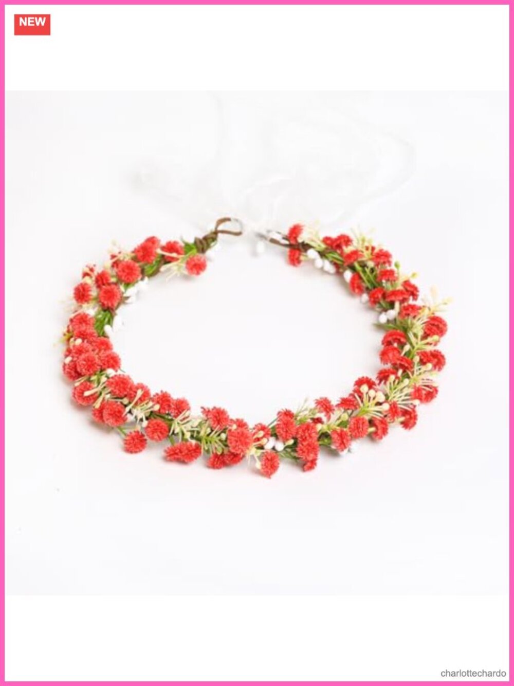 Babys Breath Flower Headband Green Leaf Bohemian Floral Hair Wreath for Women